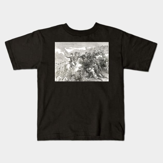 British Army attack on the Wexford rebels, 1798 Kids T-Shirt by artfromthepast